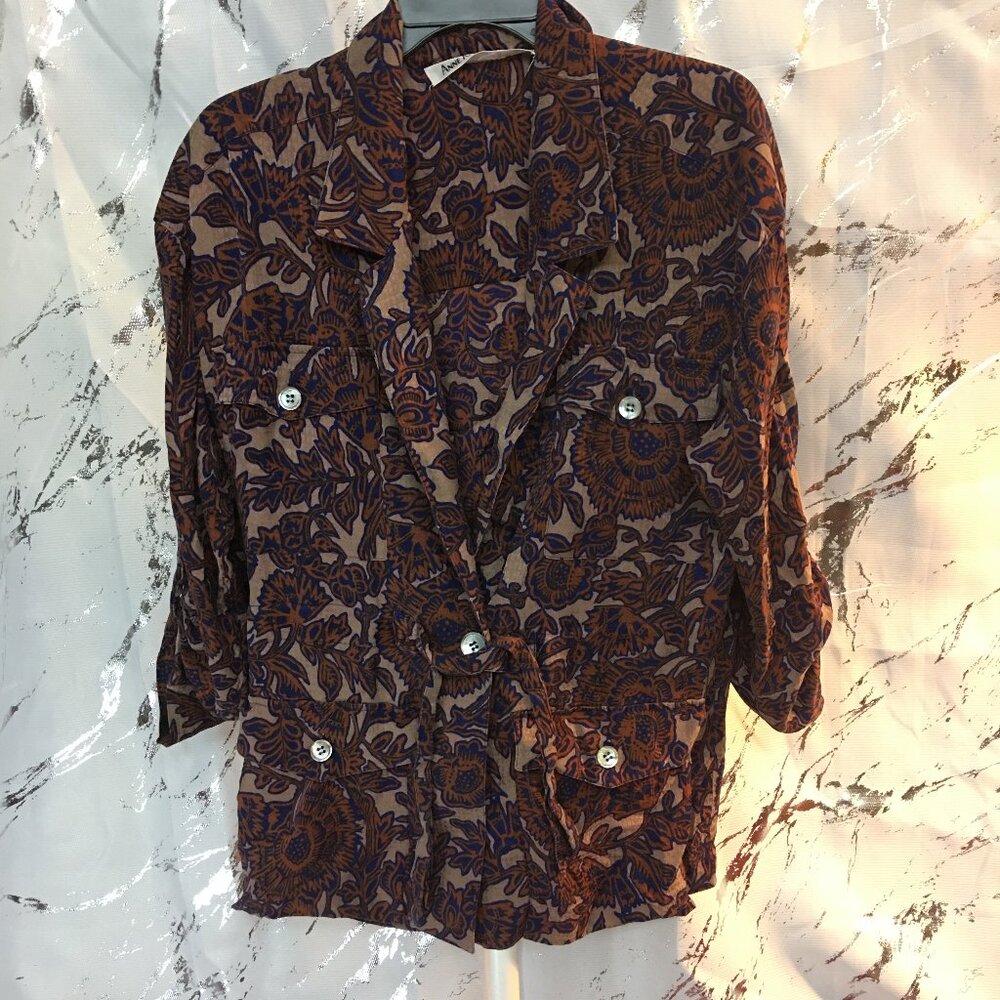 Anne Klein II Women's Flower Print Blouse